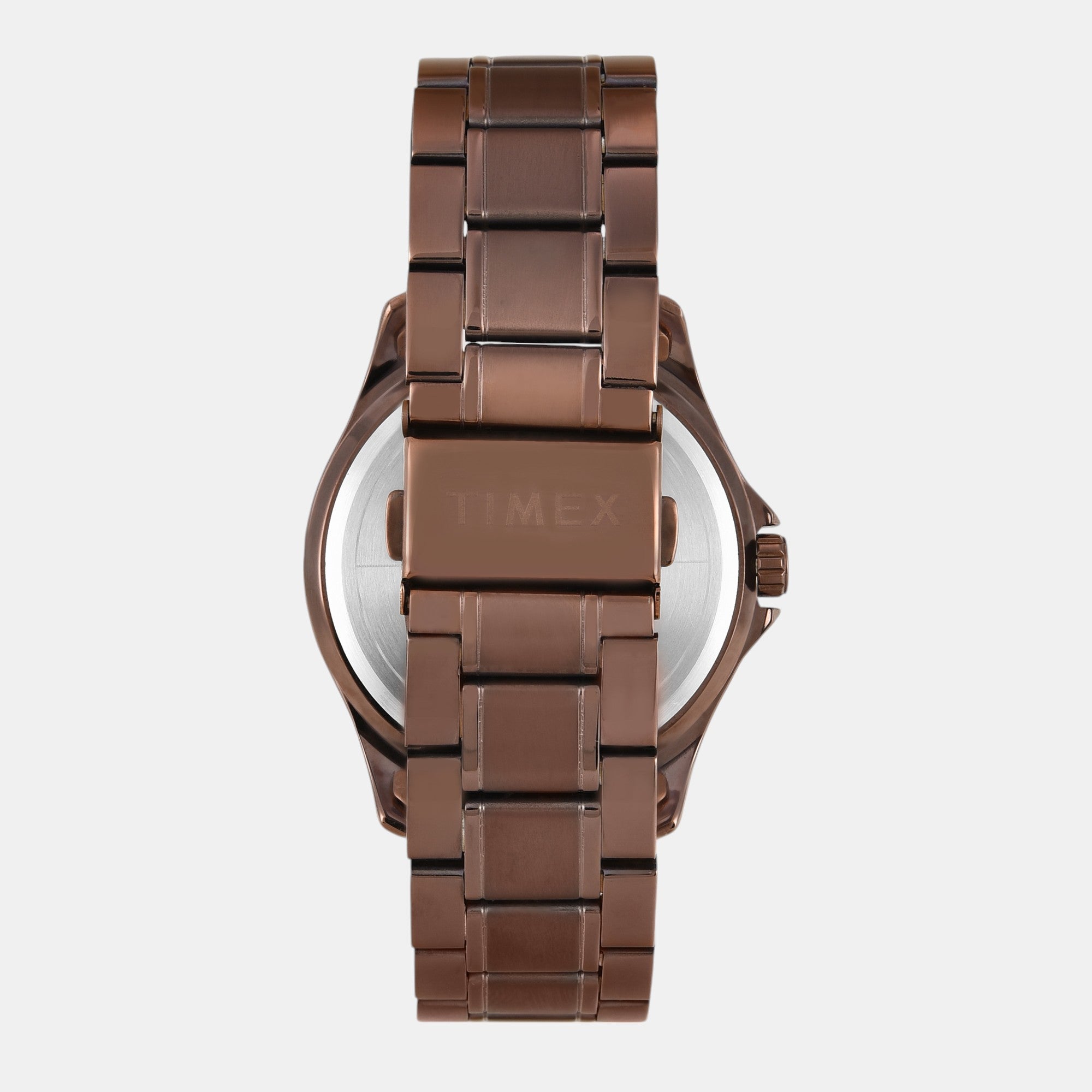 Fashion Men Quartz Brown Dial Analog Stainless Steel Watch TW000X136