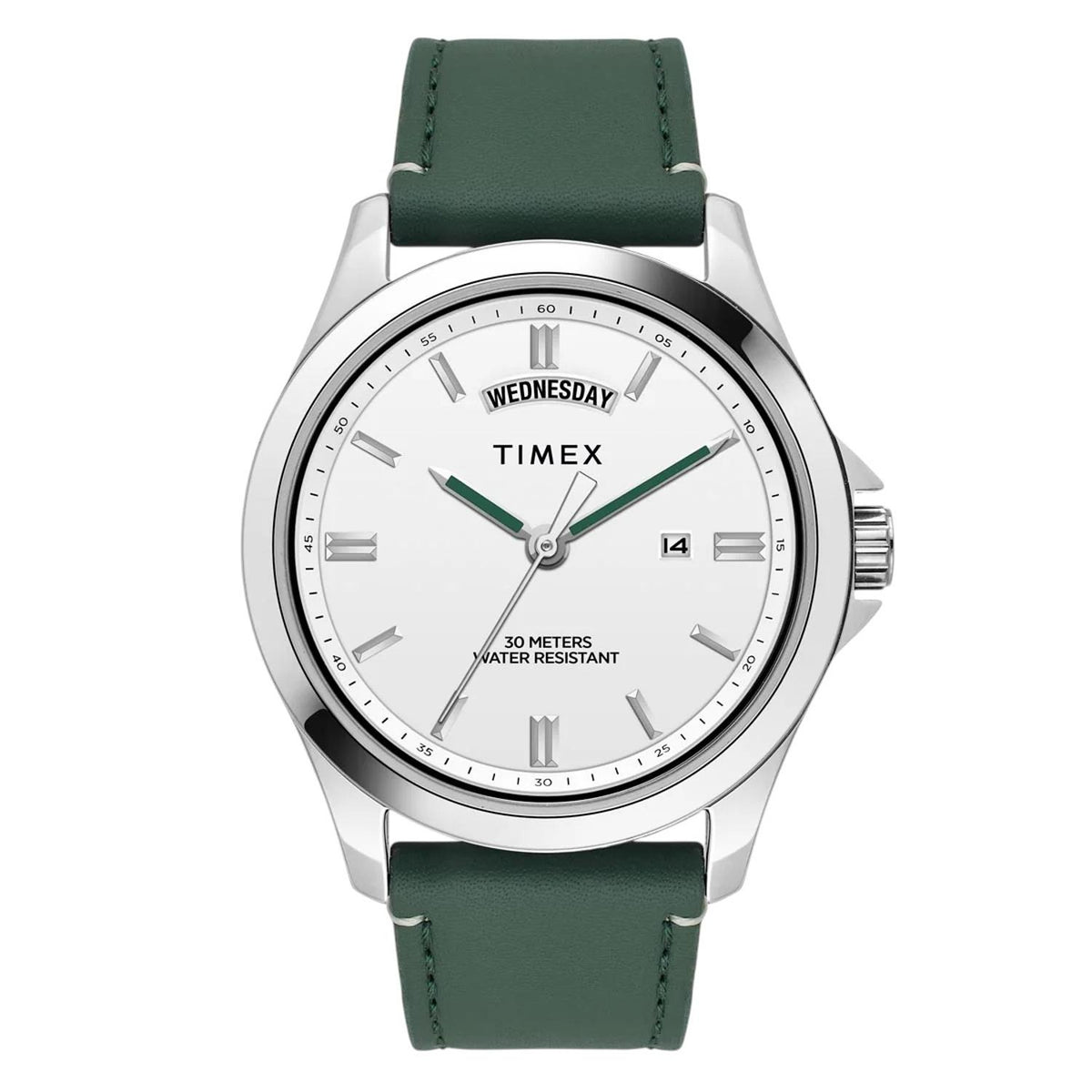Trendline Men Quartz White Dial Analog Leather Watch TW000X138