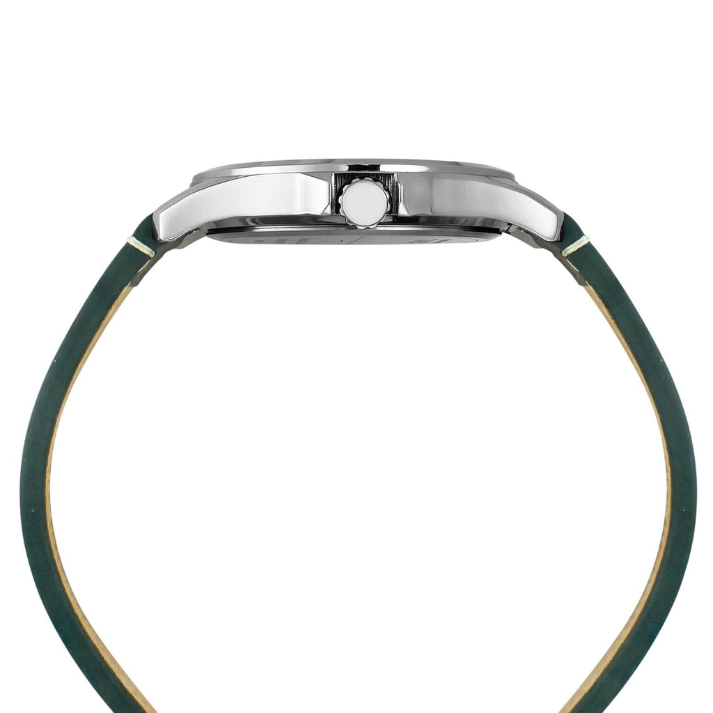 Fashion Men Quartz White Dial Analog Leather Watch TW000X138