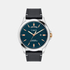 Fashion Men Quartz Green Dial Analog Leather Watch TW000X139