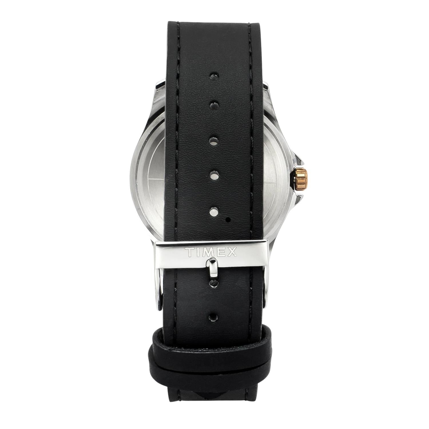 Fashion Men Quartz Green Dial Analog Leather Watch TW000X139