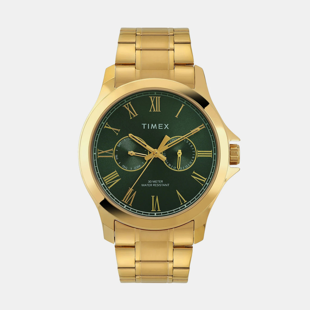 Timex Round Green Multi-Function watch