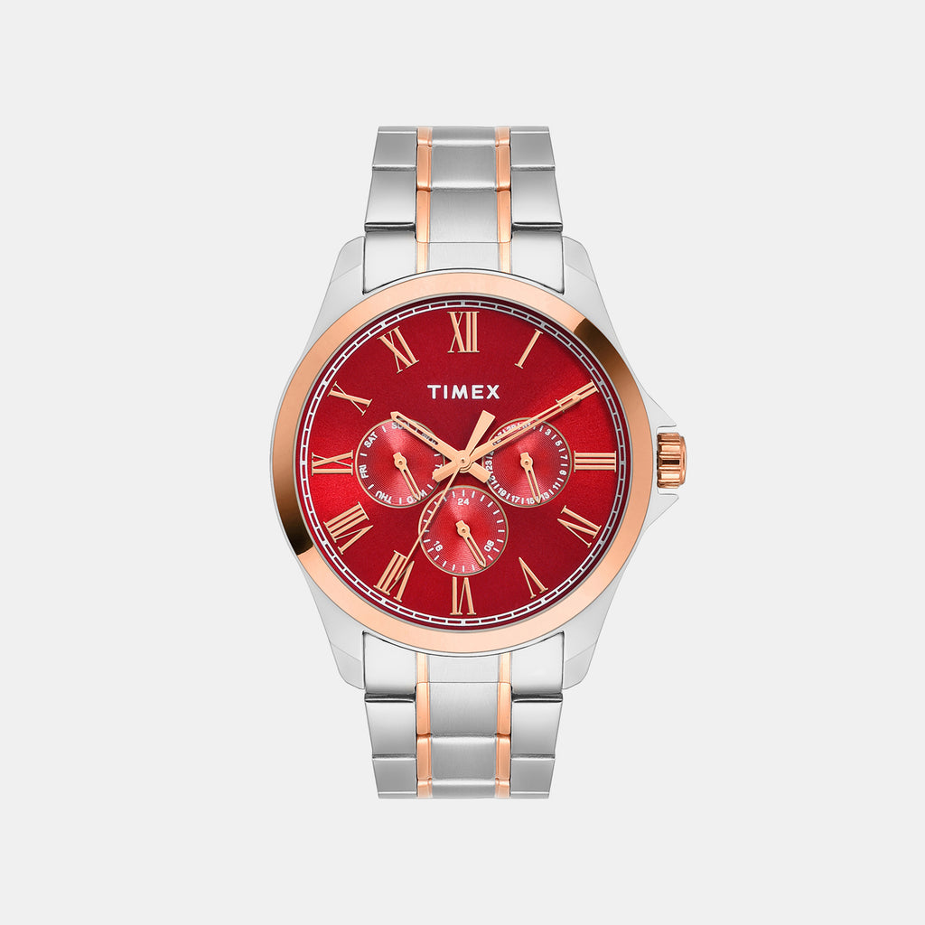 Trendline Men Quartz Red Dial Multi-Function Watch TW000X146