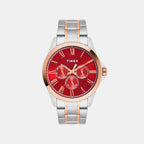 Trendline Men Quartz Red Dial Multi-Function Watch TW000X146