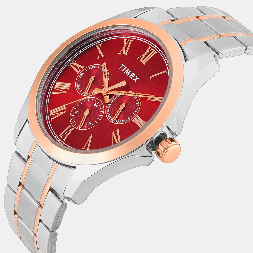 Trendline Men Quartz Red Dial Multi-Function Watch TW000X146
