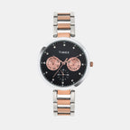 Women Quartz Blue Dial Multi-Function Stainless Steel Watch TW000X210