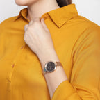 Fashion Women Quartz Grey Dial Analog Mesh Watch TW000X222