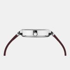 Fashion Women Quartz Burgundy Dial Analog Leather Watch TW000X245