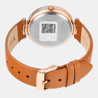 Fashion Women Quartz Blue Dial Analog Leather Watch TW000X246