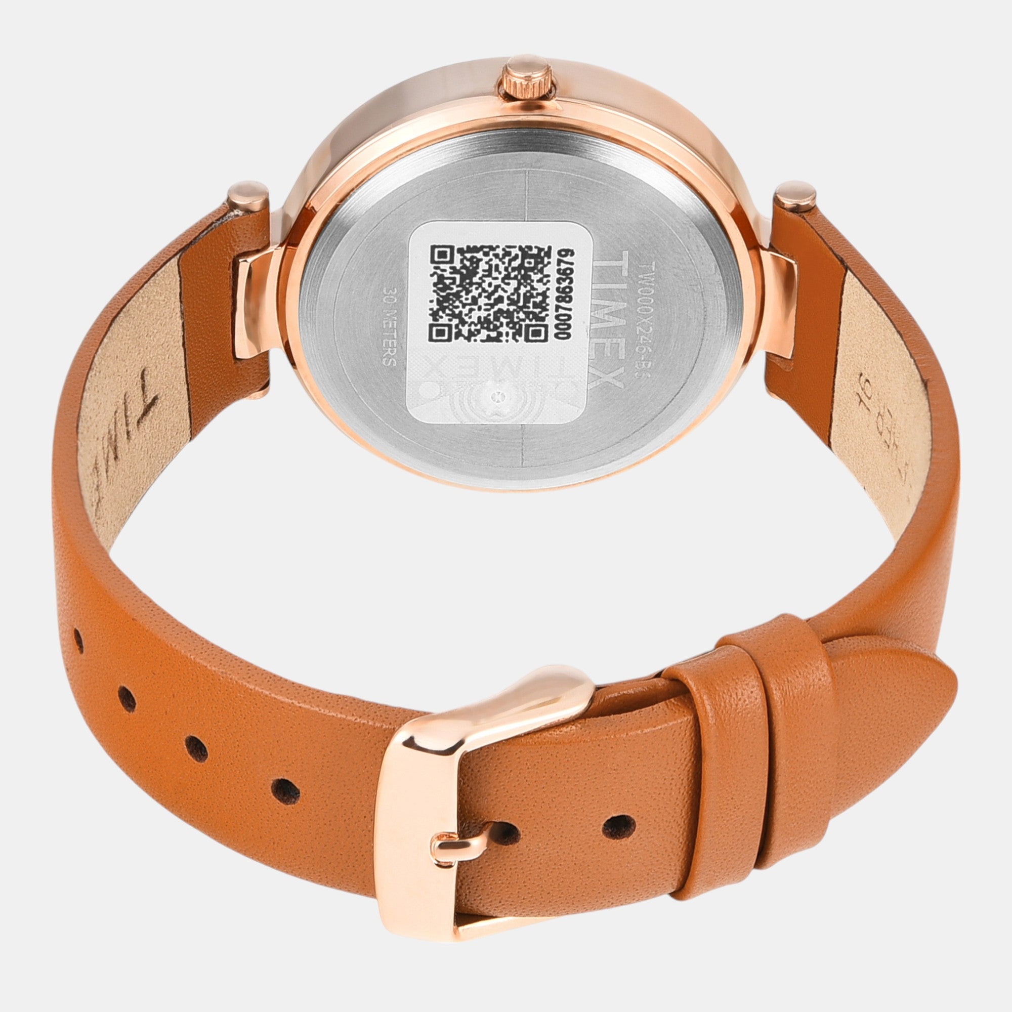 Fashion Women Quartz Blue Dial Analog Leather Watch TW000X246