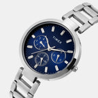 Fashion Women Quartz Blue Dial Multi-Function Stainless Steel Watch TW000X247