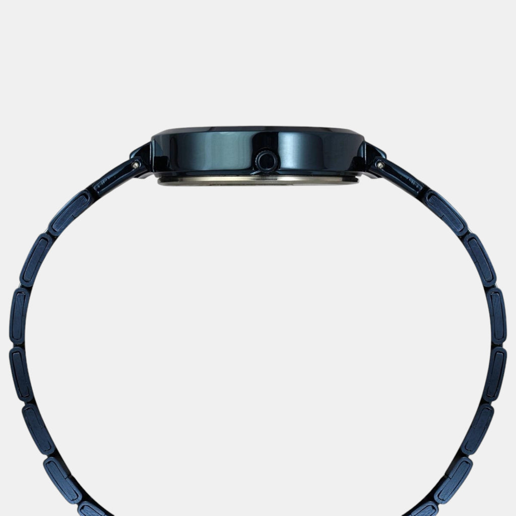 Fashion Women Quartz Blue Dial Multi-Function Stainless Steel Watch TW000X268