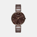 Classics Women Quartz Brown Dial Analog Stainless Steel Watch TW000X272