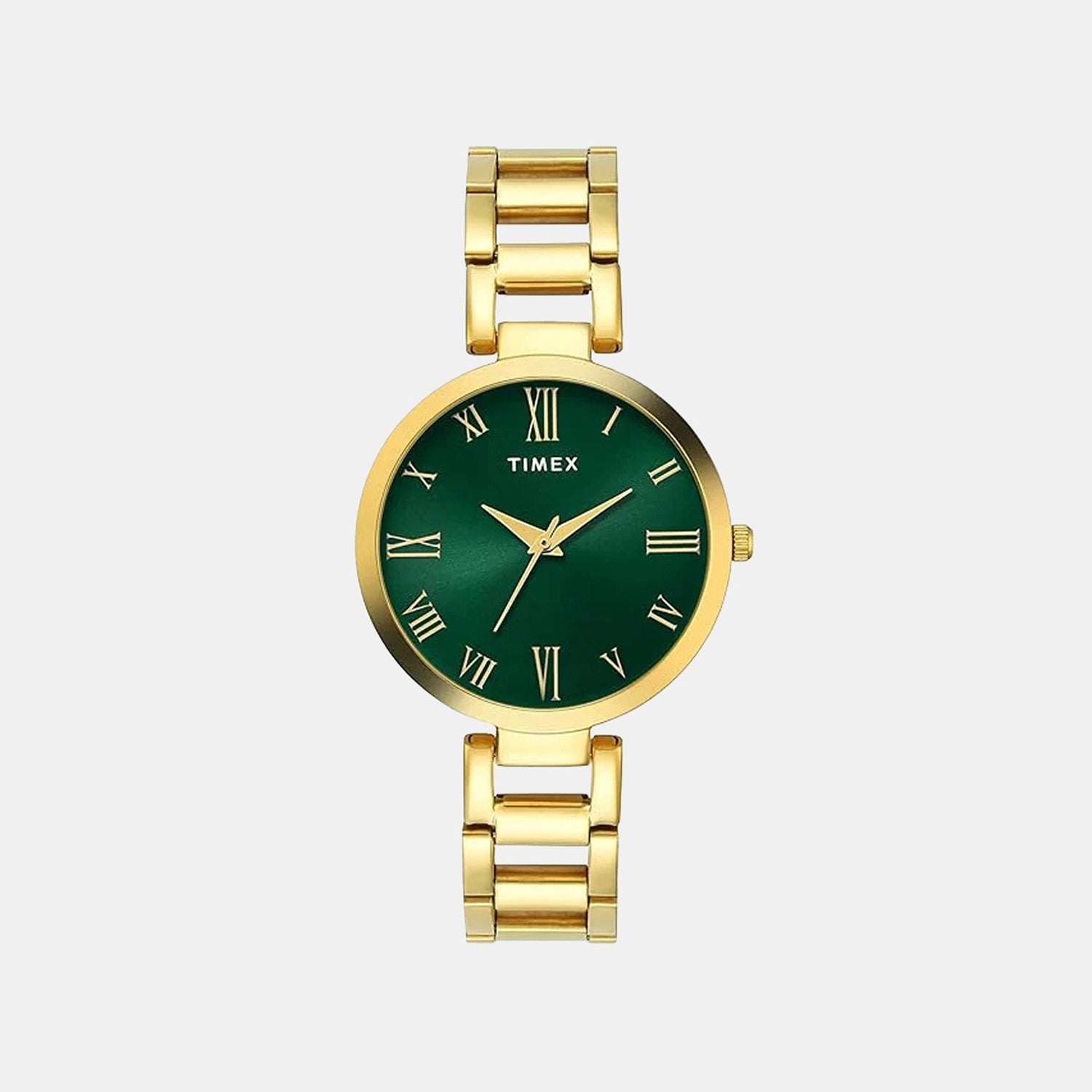 Trendline Women Quartz Green Dial Analog Stainless Steel Watch TW000X273