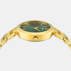 Trendline Women Quartz Green Dial Analog Stainless Steel Watch TW000X273