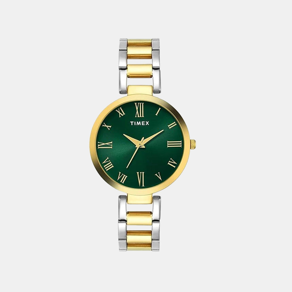 Trendline Women Quartz Green Dial Analog Stainless Steel Watch TW000X274