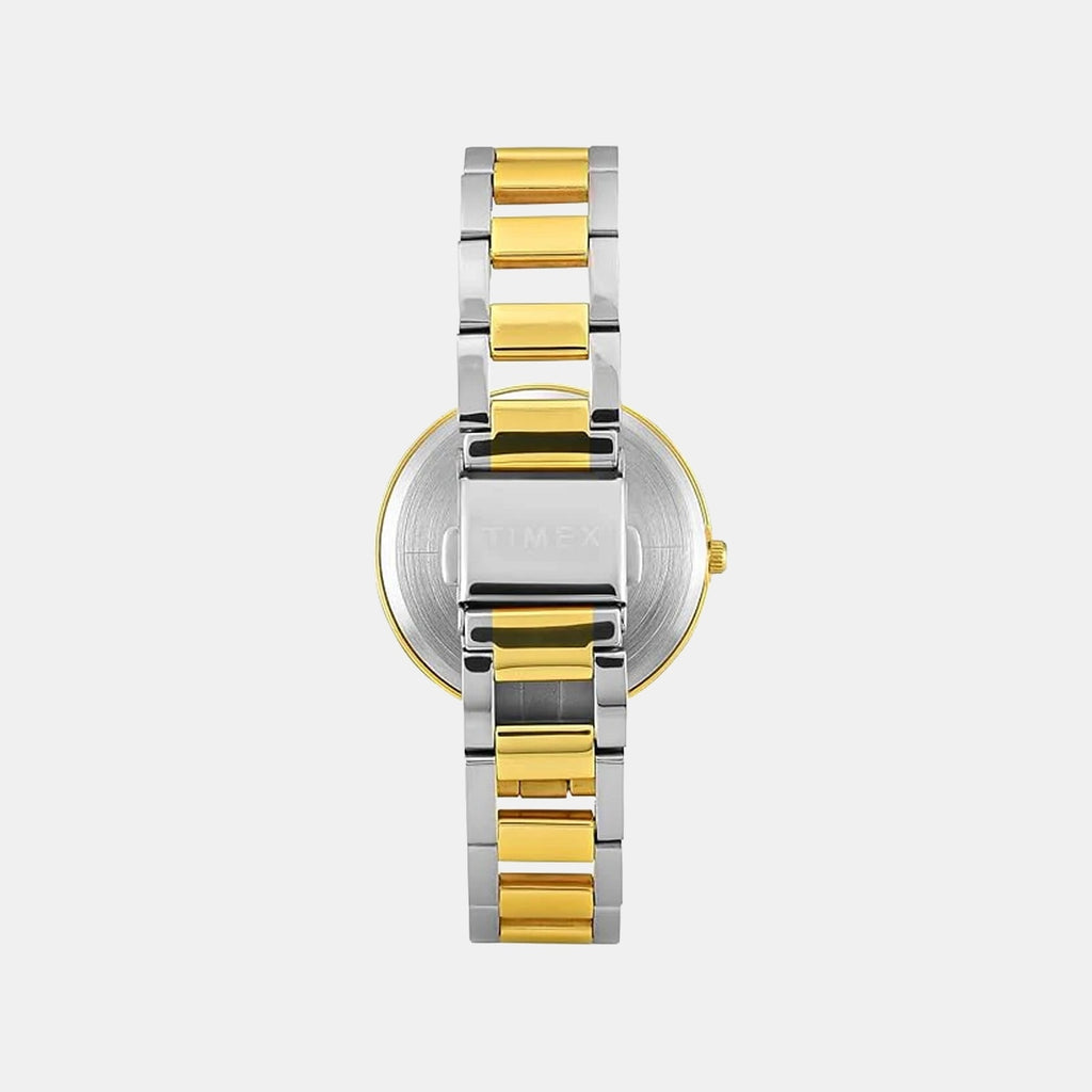 Fashion Women Quartz Green Dial Analog Stainless Steel Watch TW000X274