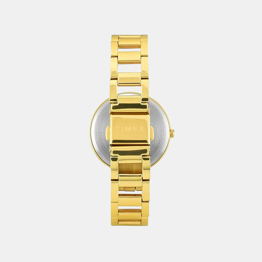 Fashion Women Quartz Green Dial Analog Stainless Steel Watch TW000X275