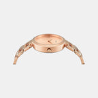 Fashion Women Quartz Rose Gold Dial Analog Stainless Steel Watch TW000X276