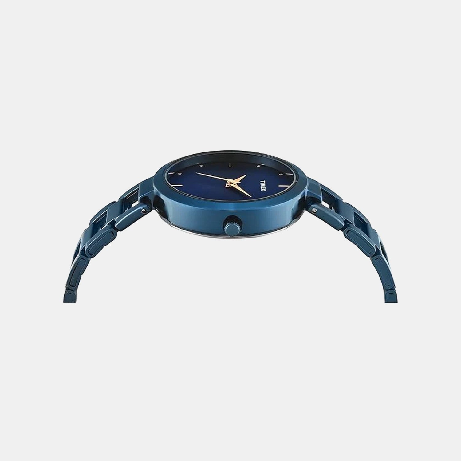 Fashion Women Quartz Blue Dial Analog Stainless Steel Watch TW000X277