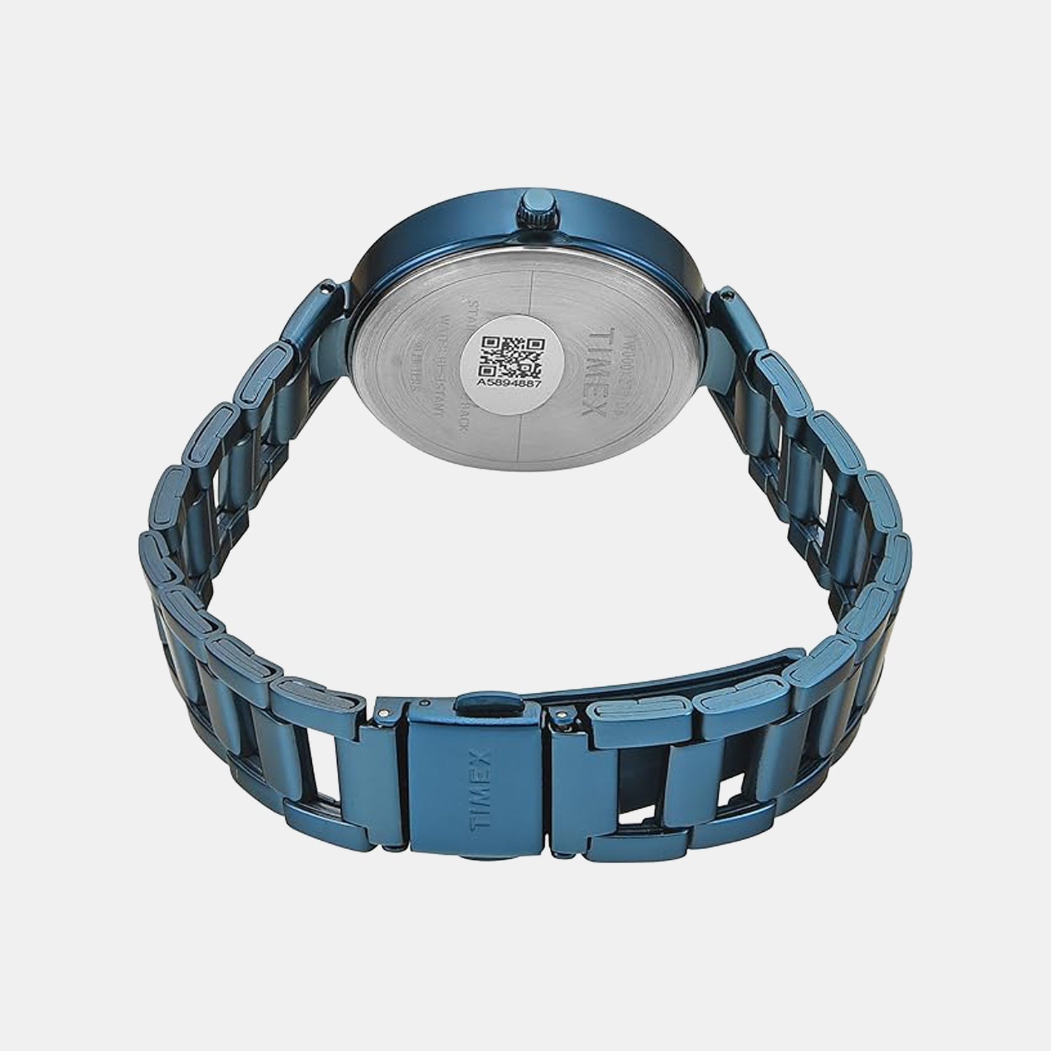 Fashion Women Quartz Blue Dial Analog Stainless Steel Watch TW000X277