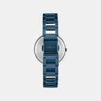 Fashion Women Quartz Blue Dial Analog Stainless Steel Watch TW000X277