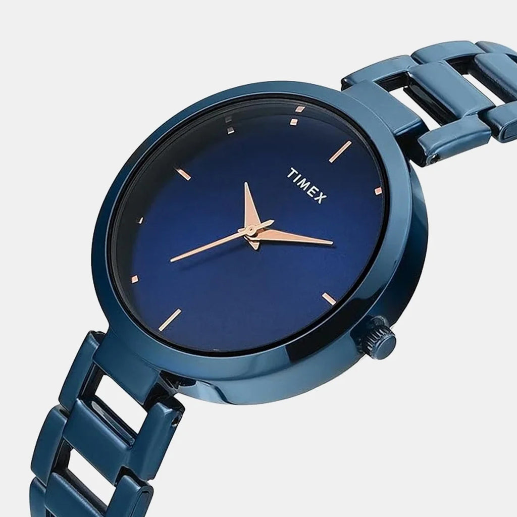 Trendline Women Quartz Blue Dial Analog Stainless Steel Watch TW000X277