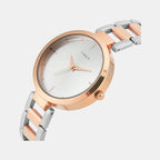 Women Quartz Silver Dial Analog Stainless Steel Watch TW000X278