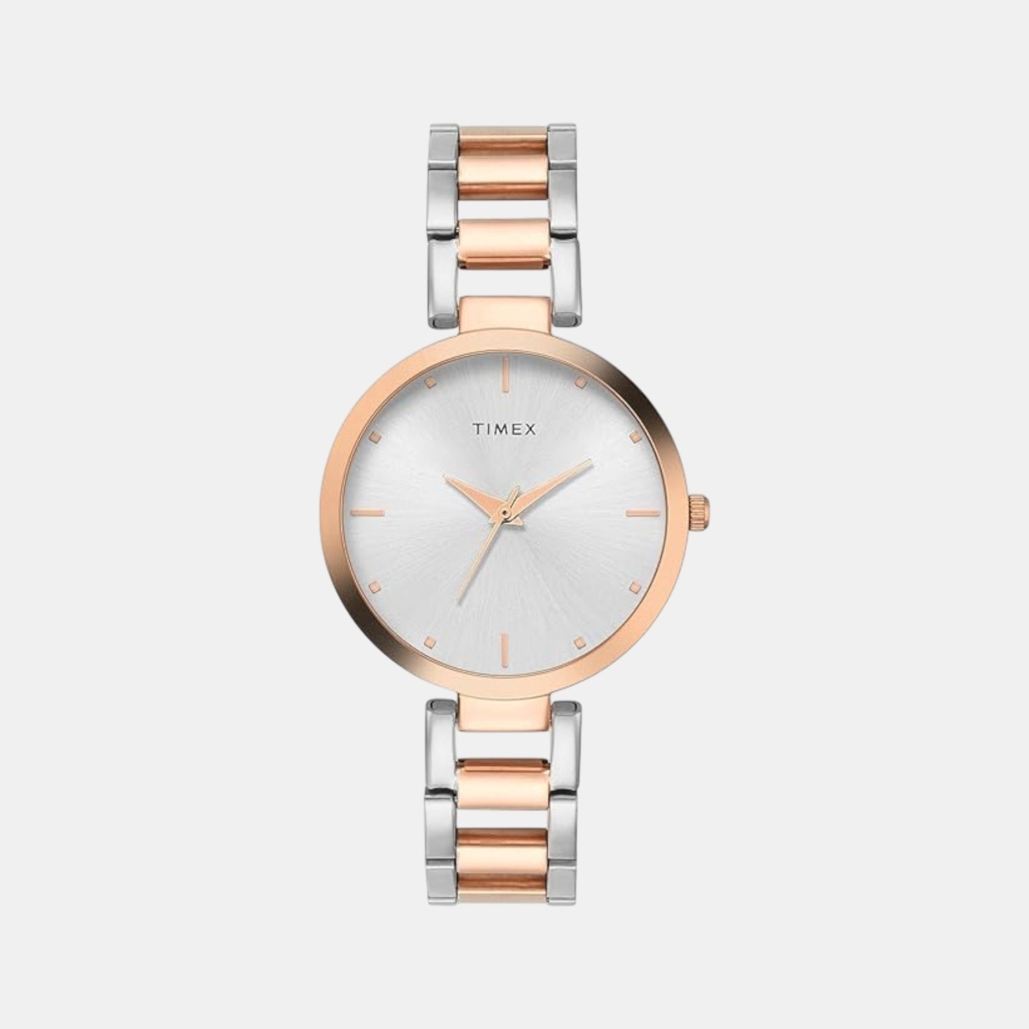 Women Quartz Silver Dial Analog Stainless Steel Watch TW000X278