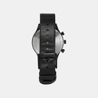 Men Quartz Black Dial Multi-Function Leather Watch TW003HG28