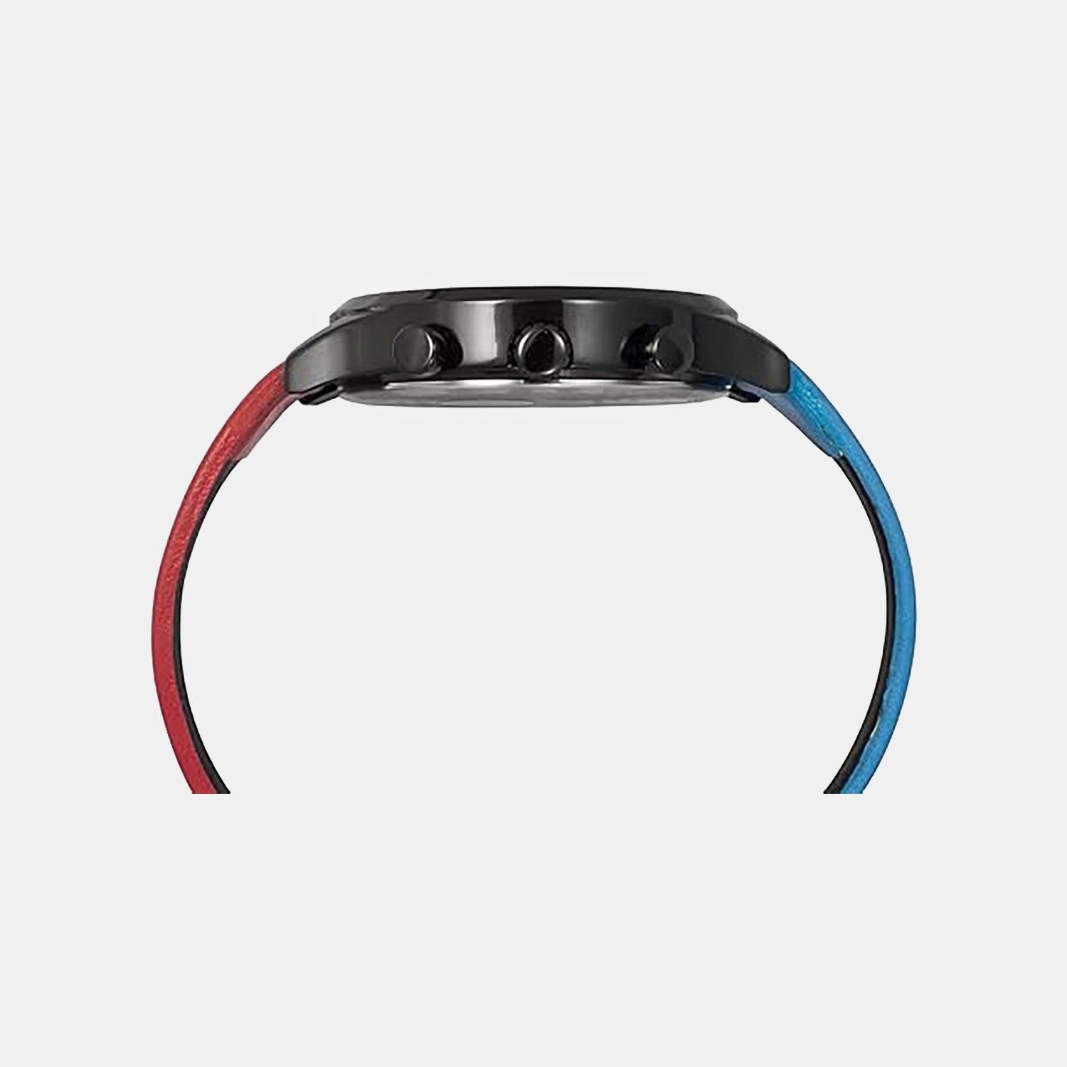 Men Quartz Blue Dial Multi-Function Leather Watch TW003HG29