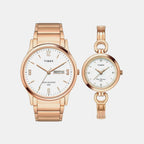 Classics Couple Quartz White Dial Analog Stainless Steel Watch TW00PR263