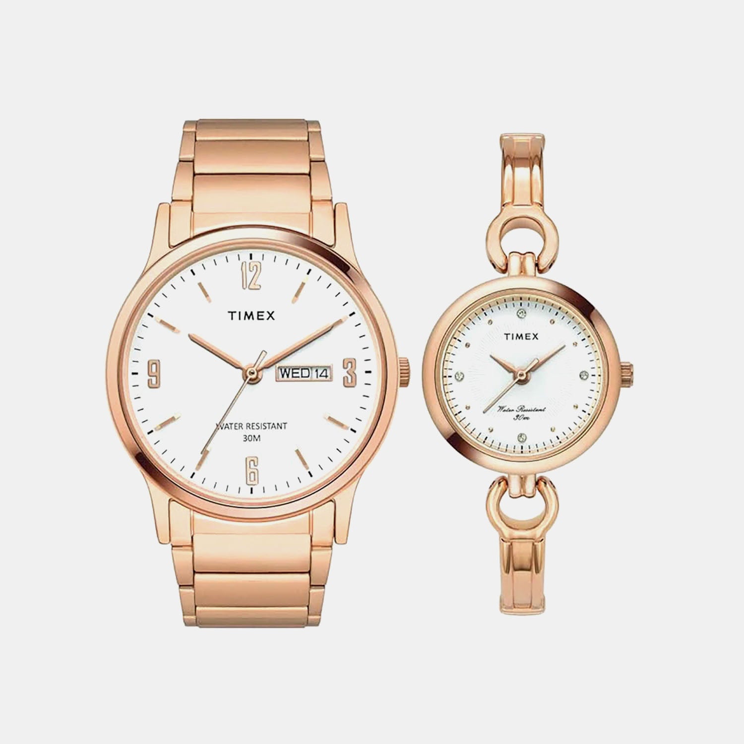 Classics Couple Quartz White Dial Analog Stainless Steel Watch TW00PR263