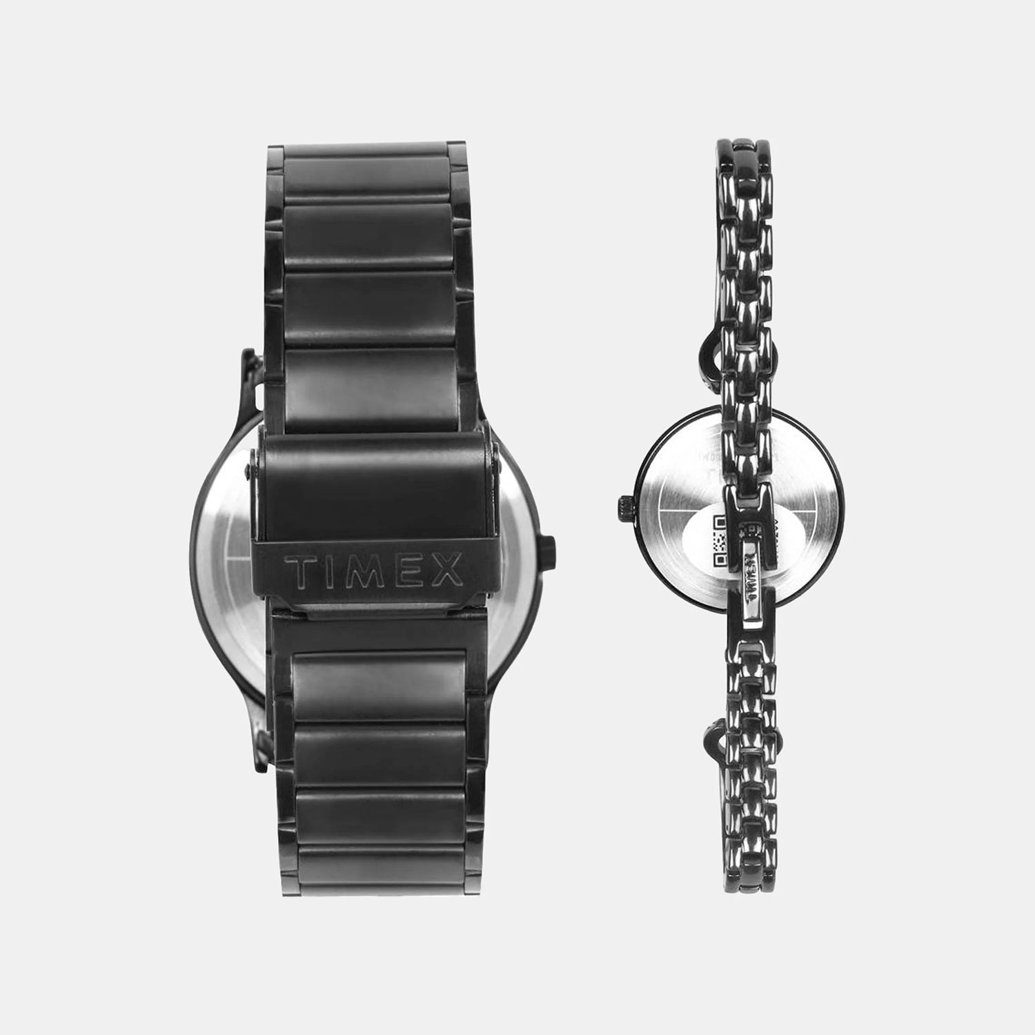 Trendline Couple Quartz Black Dial Analog Stainless Steel Watch TW00PR264