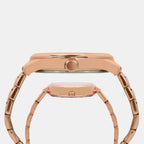 Trendline Couple Quartz Rose Gold Dial Multi-Function Stainless Steel Watch TW00PR266
