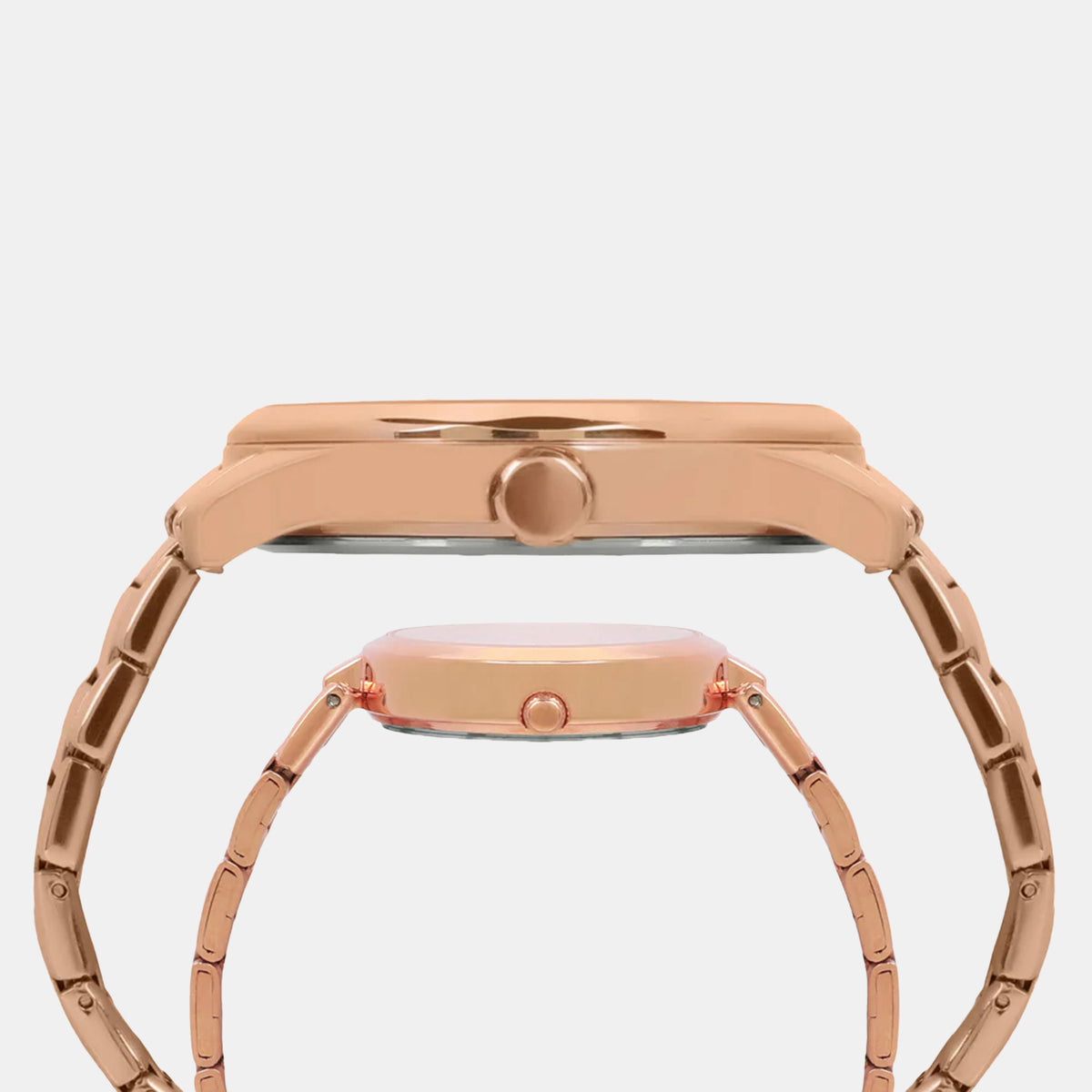 Trendline Couple Quartz Rose Gold Dial Multi-Function Stainless Steel Watch TW00PR266