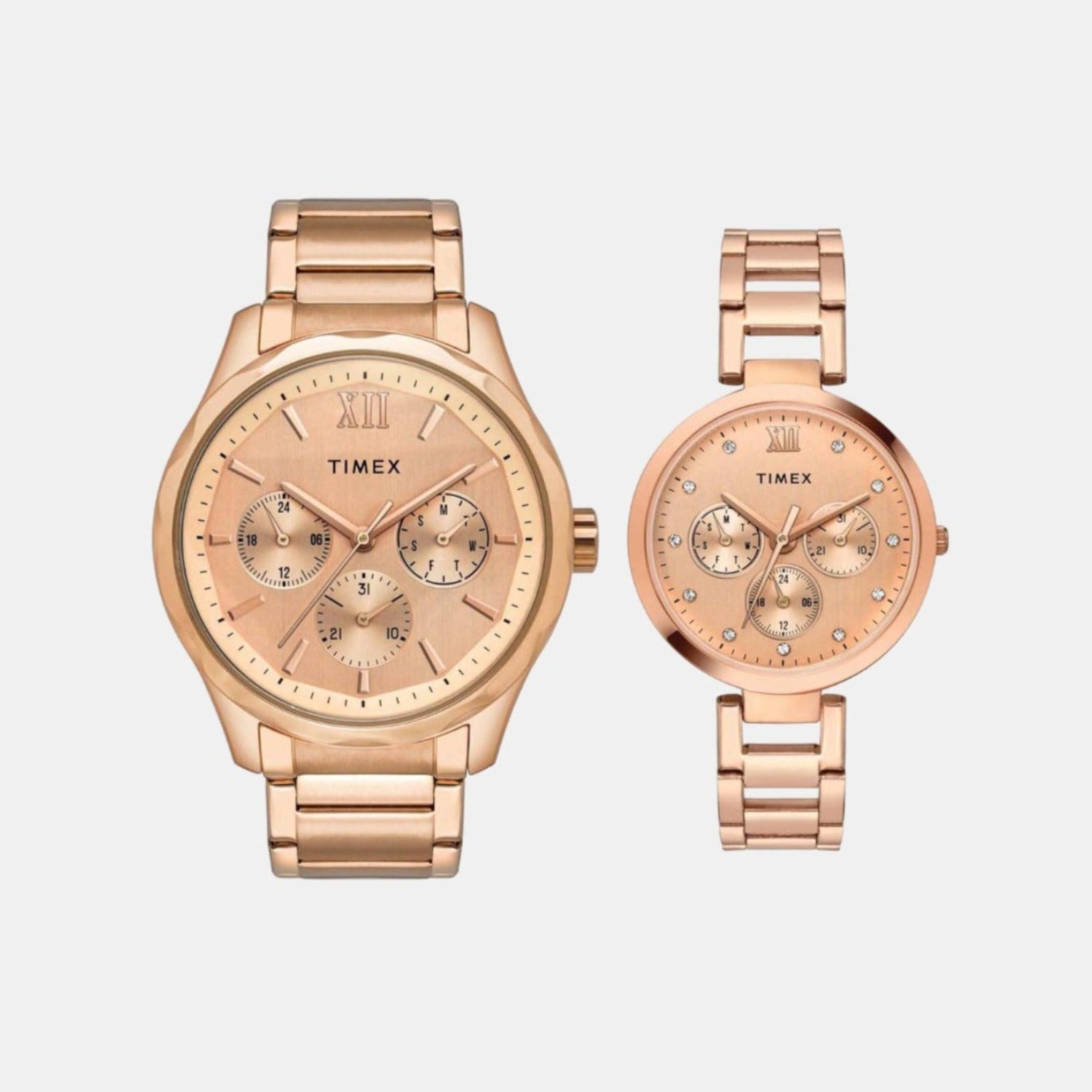 Trendline Pair Quartz Dial Multi-Function Stainless Steel Watch TW00PR266