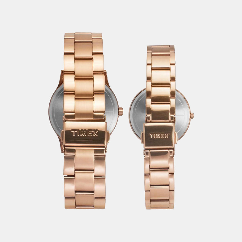 Trendline Couple Quartz Silver Dial Analog Stainless Steel Watch TW00PR294