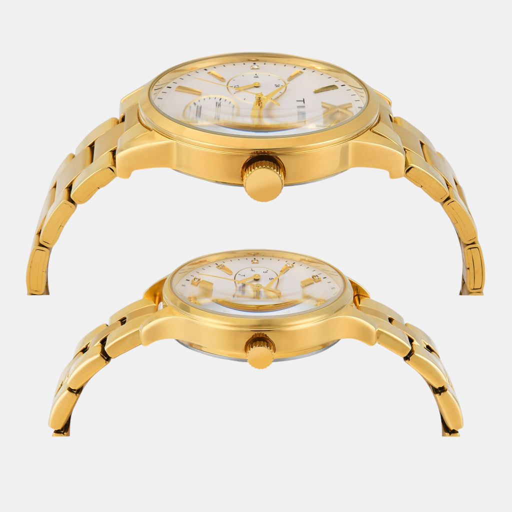 Trendline Pair Quartz Dial Multi-Function Stainless Steel Watch TW00PR303