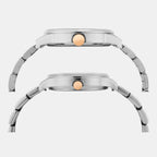 Fashion Couple Quartz Blue Dial Multi-Function Stainless Steel Watch TW00PR305