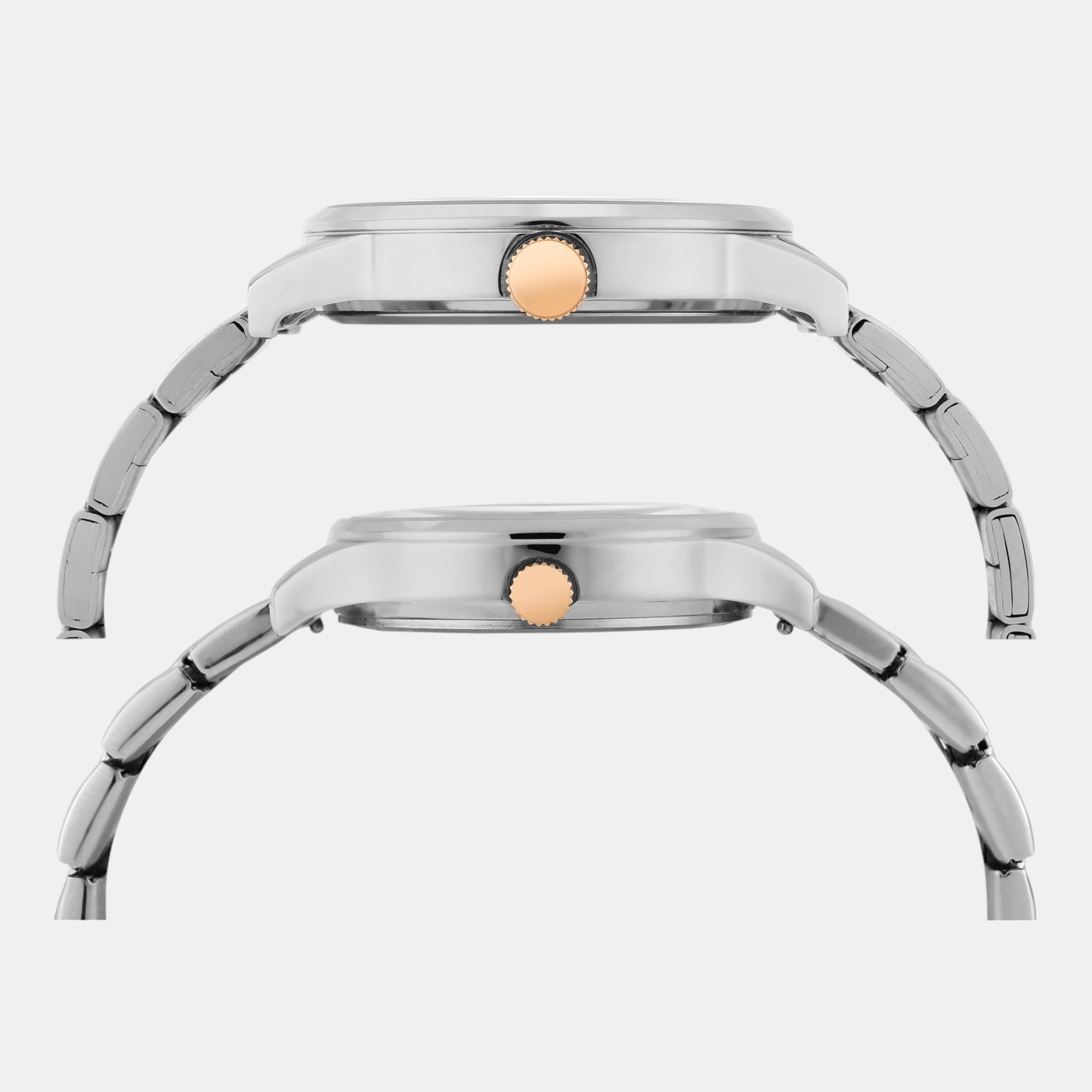 Fashion Couple Quartz Blue Dial Multi-Function Stainless Steel Watch TW00PR305