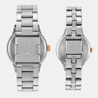 Fashion Couple Quartz Blue Dial Multi-Function Stainless Steel Watch TW00PR305