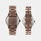 Couple Quartz Beige Dial Multi-Function Stainless Steel Watch TW00PR306