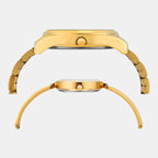 Fashion Couple Quartz Beige Dial Analog Stainless Steel Watch TW00PR307