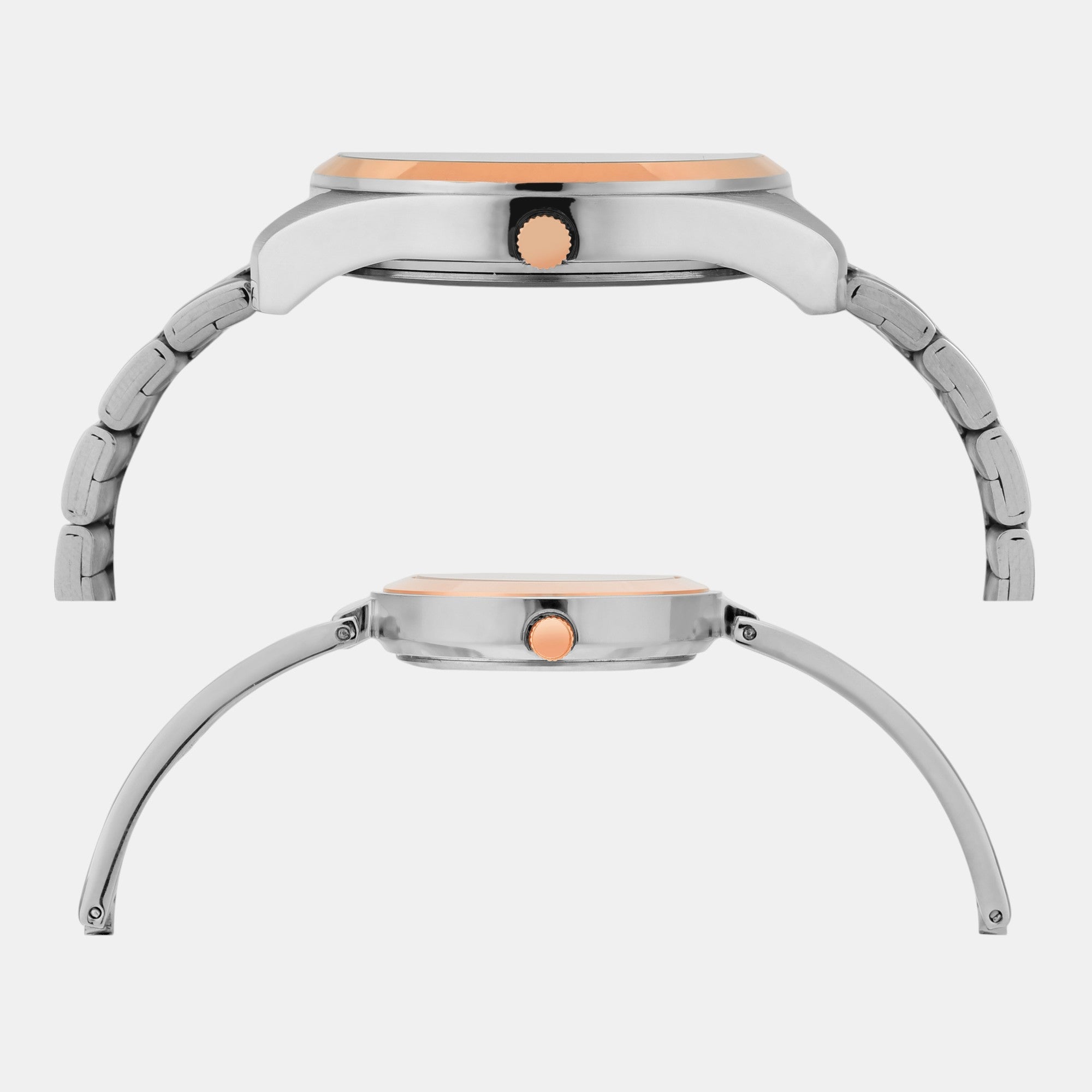 Fashion Couple Quartz Blue Dial Analog Stainless Steel Watch TW00PR309