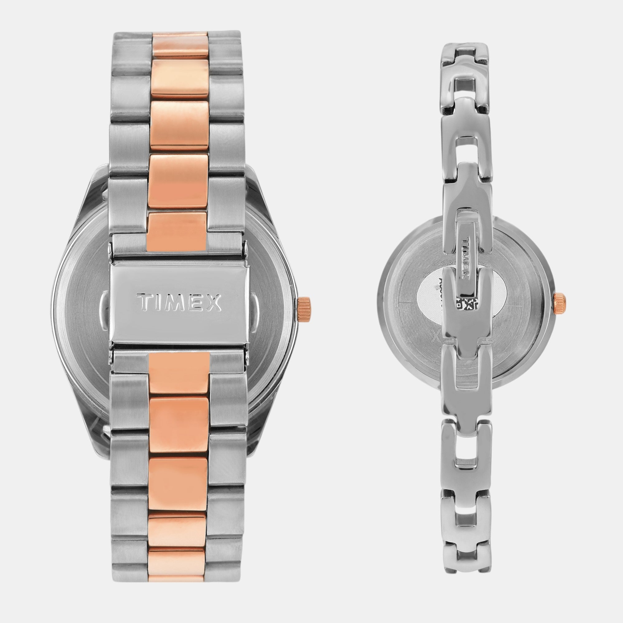 Fashion Couple Quartz Blue Dial Analog Stainless Steel Watch TW00PR309