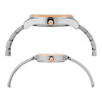 Fashion Couple Quartz Black Dial Analog Stainless Steel Watch TW00PR310