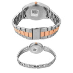 Fashion Couple Quartz Black Dial Analog Stainless Steel Watch TW00PR310