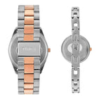 Fashion Couple Quartz Black Dial Analog Stainless Steel Watch TW00PR310