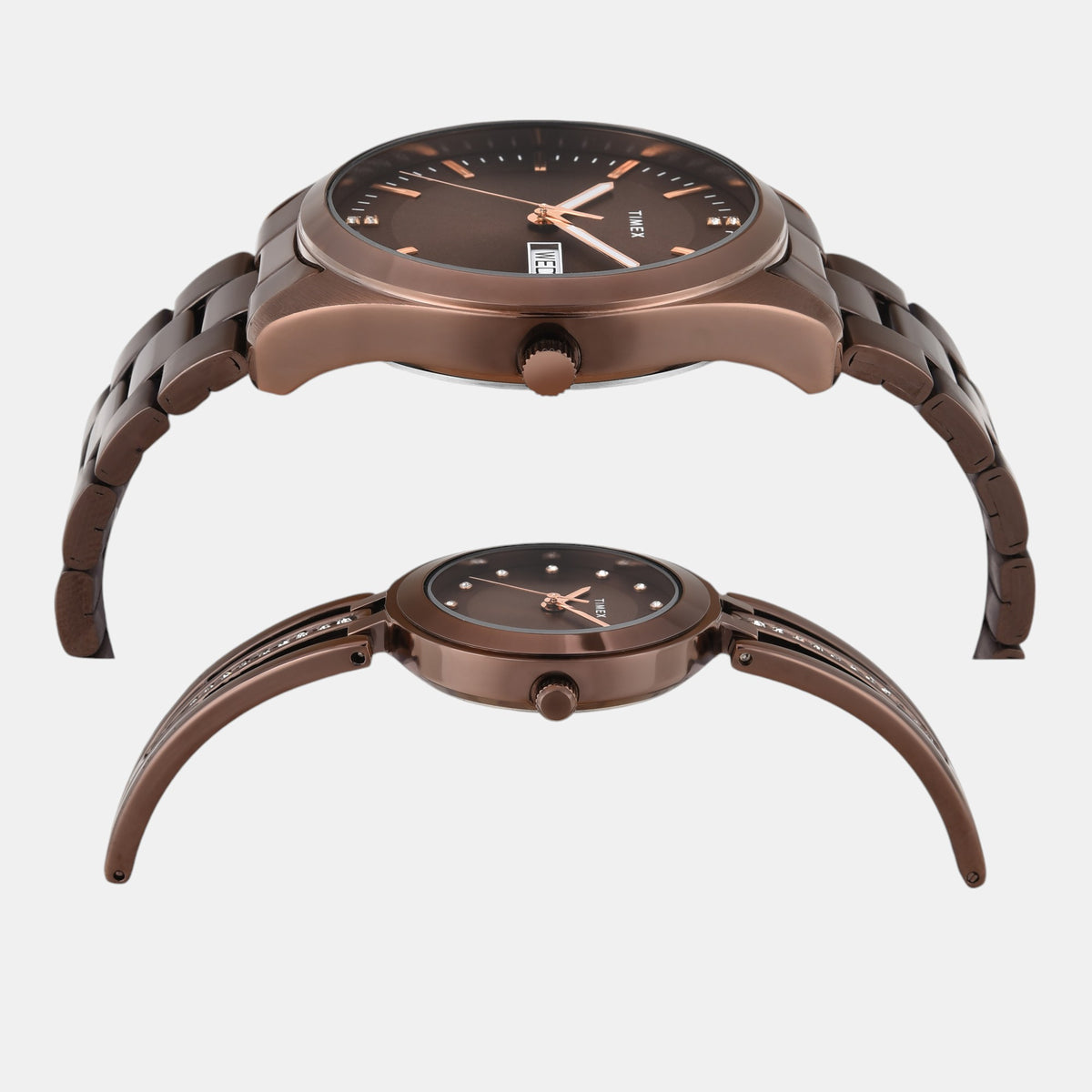 Trendline Couple Quartz Brown Dial Analog Stainless Steel Watch TW00PR311